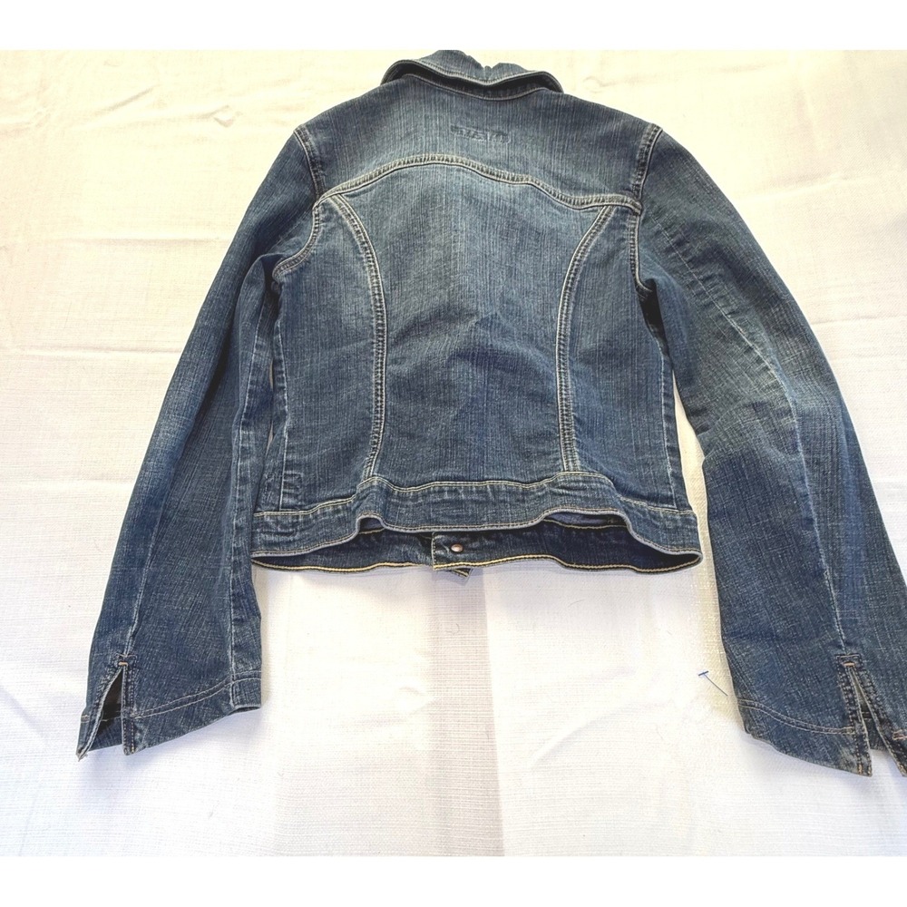 AG Adriano Goldschmied Denim Jacket Medium Bell‎ Sleeve Fitted Y2K - Picture 14 of 14